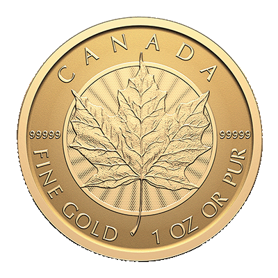 A picture of a 1 oz Our Purest Maple Leaf Gold Coin (2025)